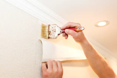 Pose de papier peint à Lolme — revêtements muraux et toiles de verre